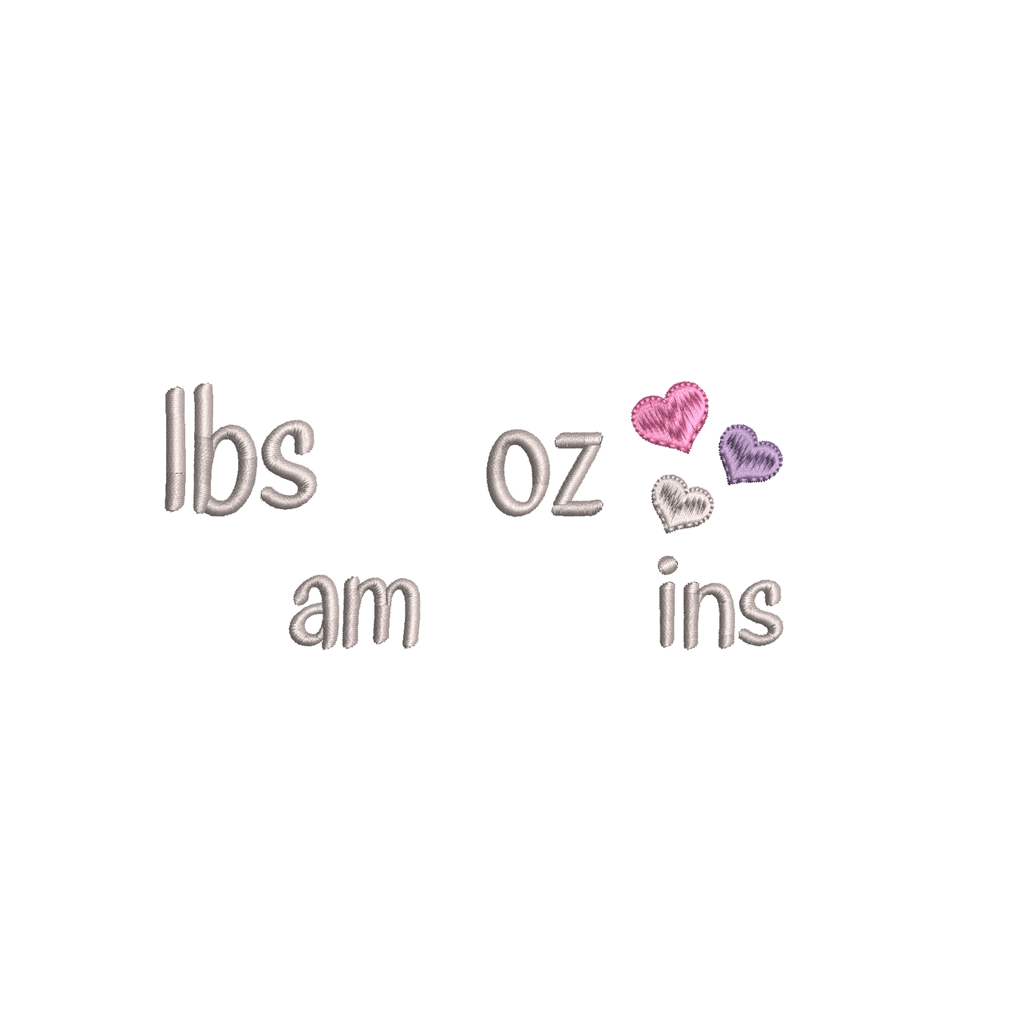 Baby birth stats template machine embroidery design by rosiedayembroidery.com