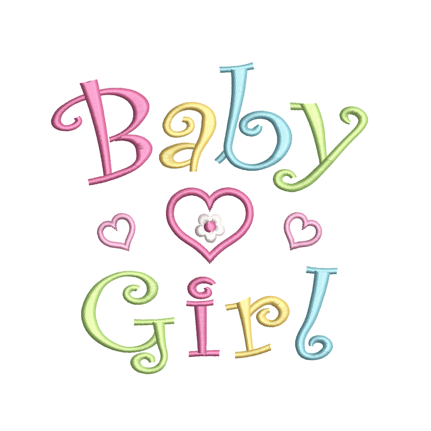 Baby girl machine embroidery design by rosiedayembroidery.com