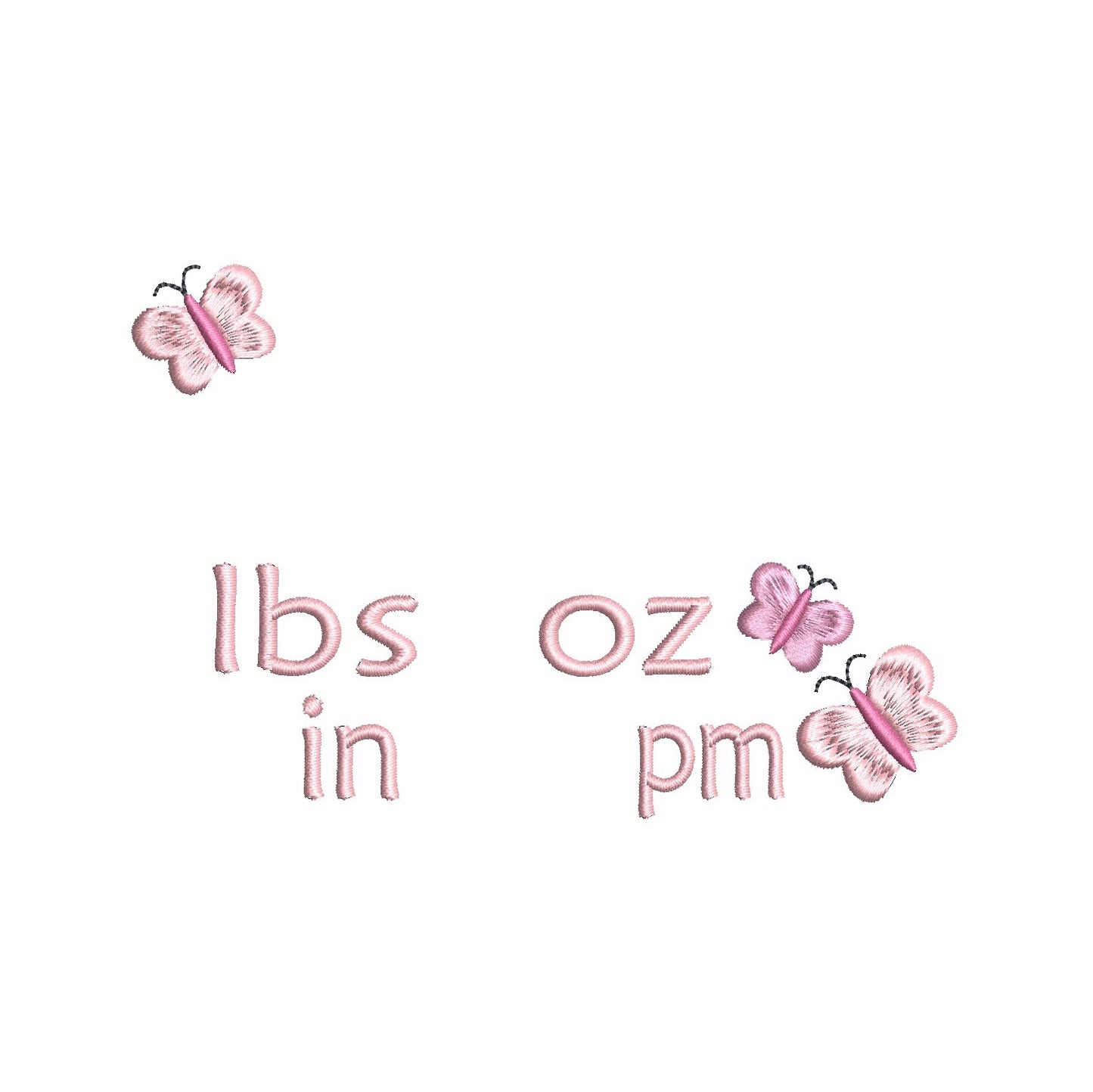 Baby birth announcement machine embroidery design by rosiedayembroidery.com