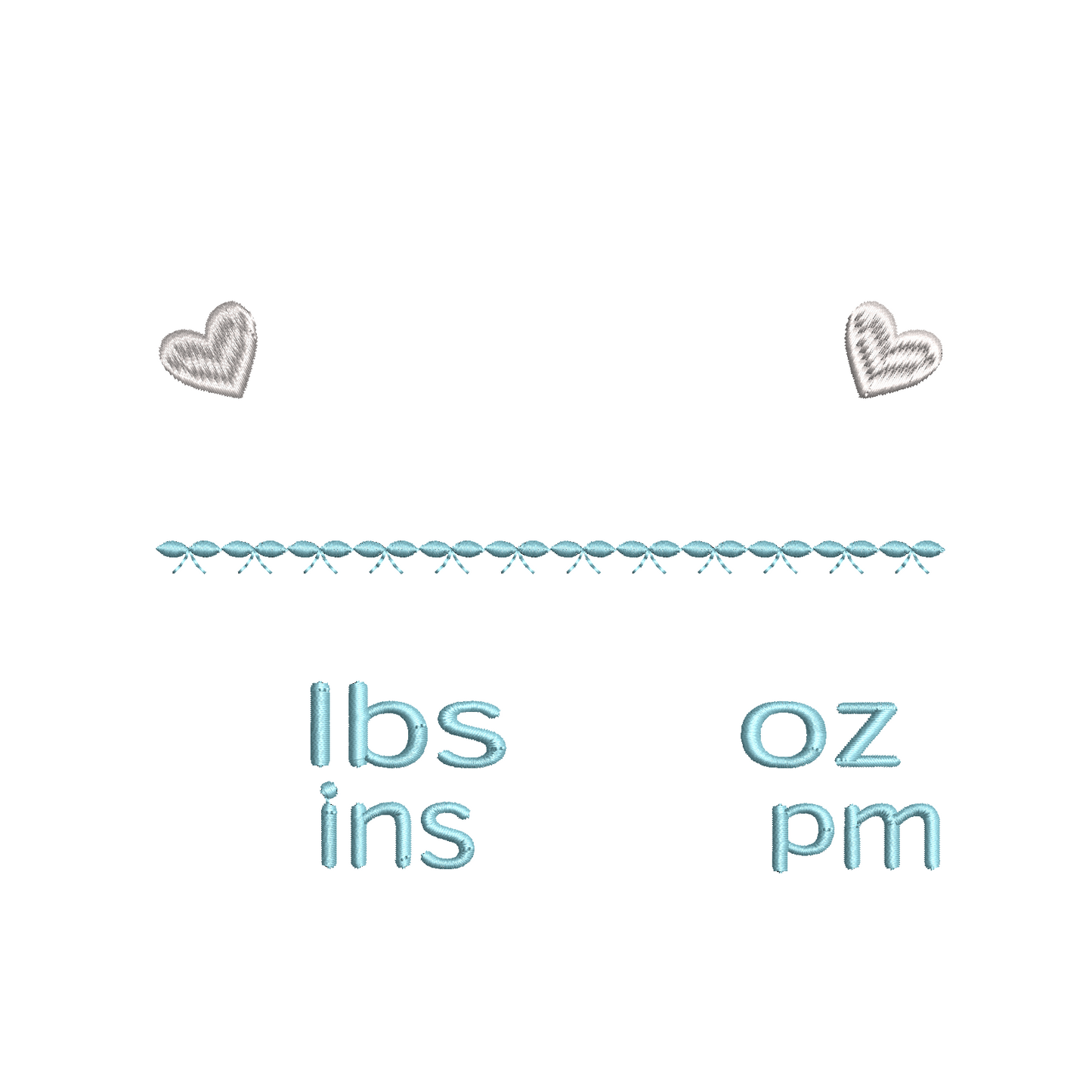 Baby birth announcement machine embroidery design by rosiedayembroidery.com