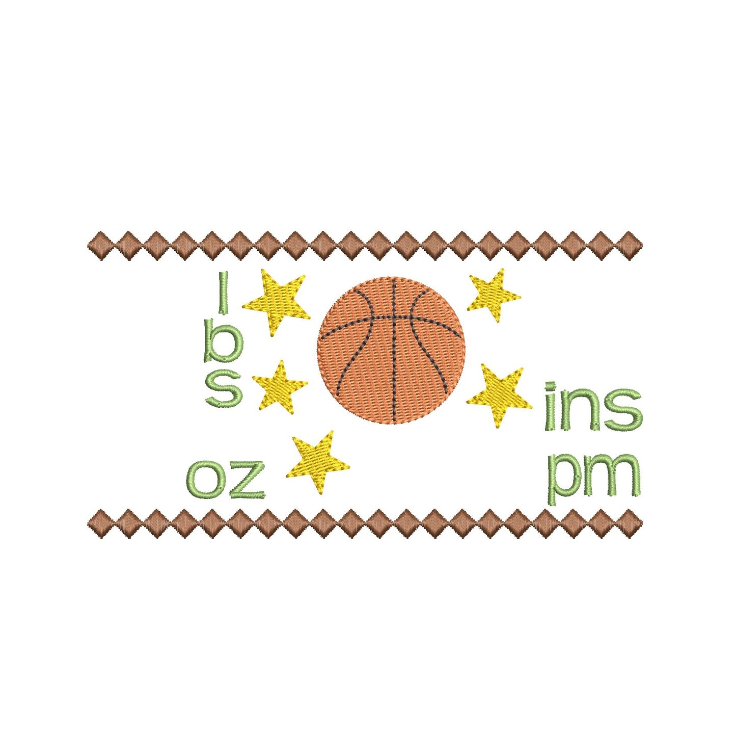 Baby Birth Announcement - Template Embroidery Design by rosiedayembroidery.com