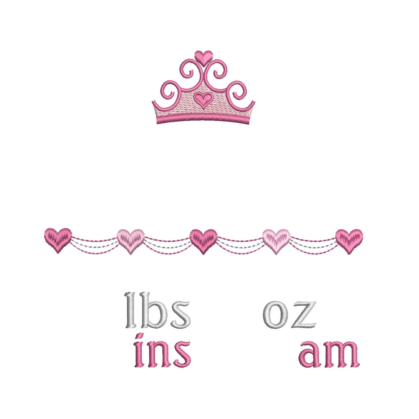 Baby birth announcement template machine embroidery design by rosiedayembroidery.com