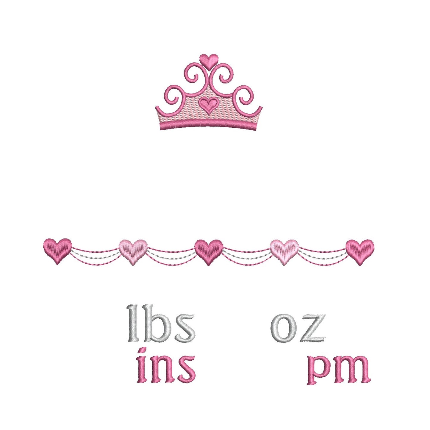 Baby birth announcement template machine embroidery design by rosiedayembroidery.com