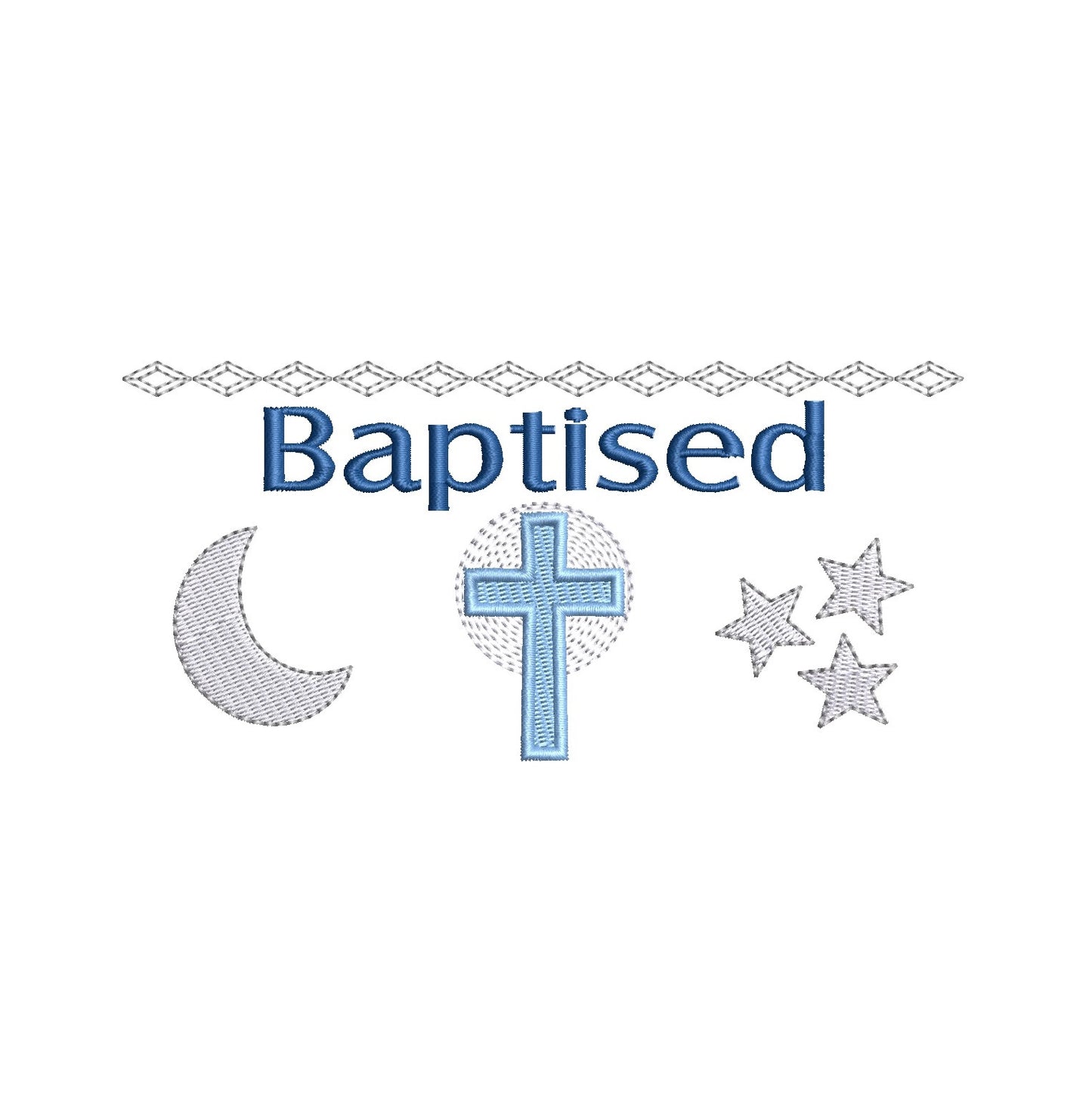 Baptism machine embroidery design by rosiedayembroidery.com