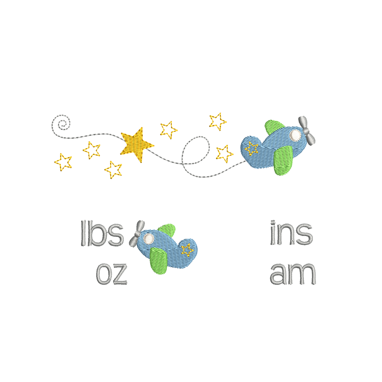 Baby birth announcement template machine embroidery design by rosiedayembroidery.com