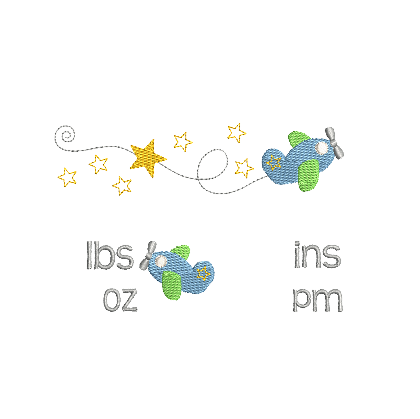 Baby birth announcement template machine embroidery design by rosiedayembroidery.com