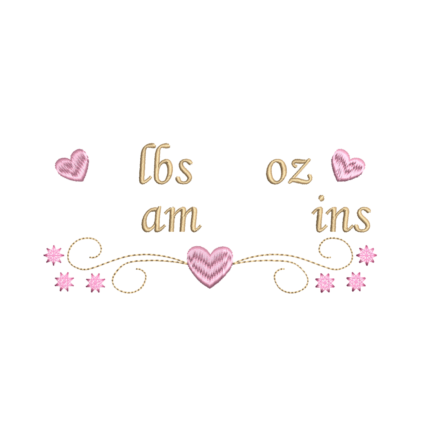 Baby birth announcement template machine embroidery design by rosiedayembroidery.com