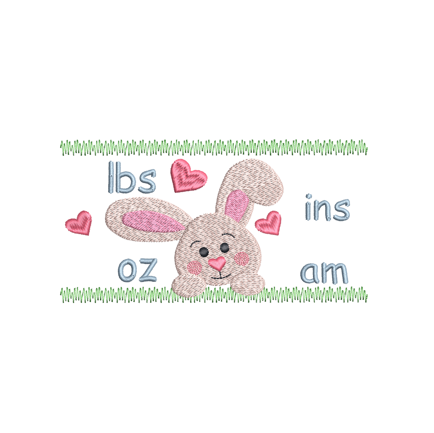 Baby birth announcement template machine embroidery design by rosiedayembroidery.com