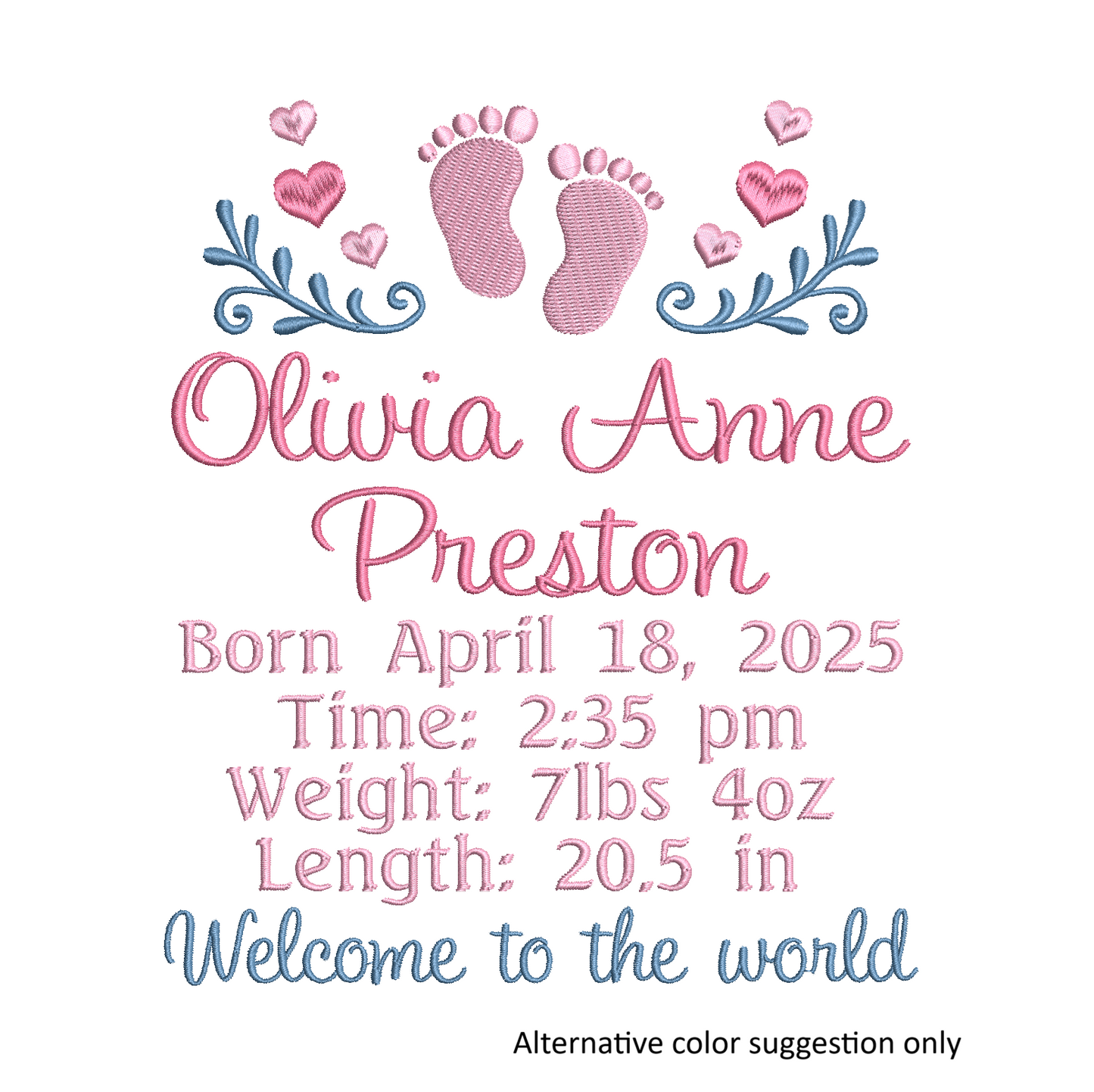 Baby Birth Announcement - Customised (S700-25)