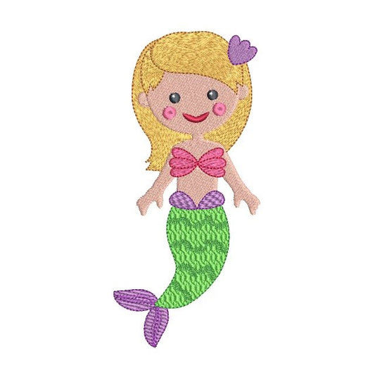 Mermaid machine embroidery design by rosiedayembroidery.com