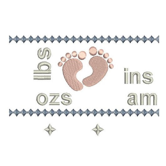 Baby Boy Feet Birth Announcement - Customised (F509-41)