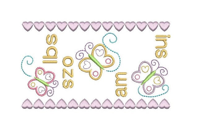 Baby birth announcement template machine embroidery design by rosiedayembroidery.com