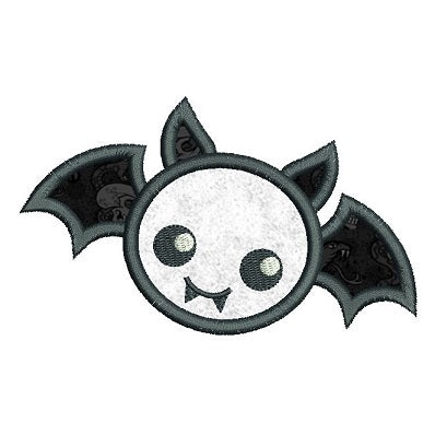 Halloween bat applique machine embroidery design by rosiedayembroidery.com