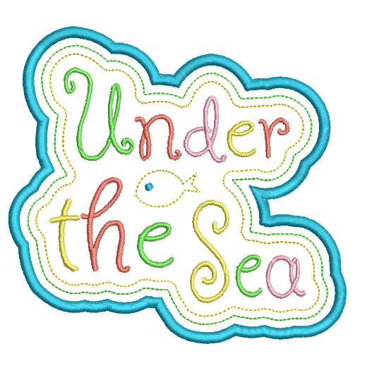 Under the sea applique machine embroidery design by rosiedayembroidery.com