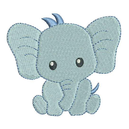 Baby boy elephant fill stitch machine embroidery design by rosiedayembroidery.com