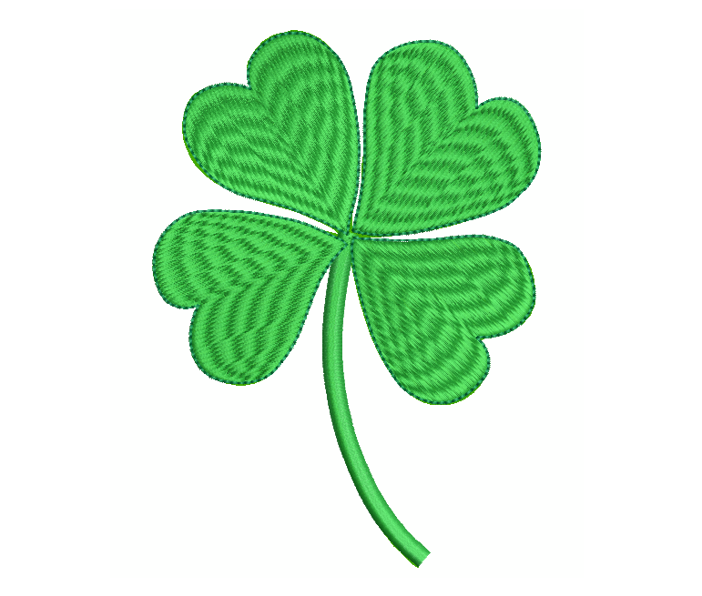 4 leaf clover machine embroidery design by rosiedayembroidery.com