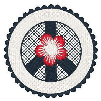 Peace Sign 1a - Embroidery Tree