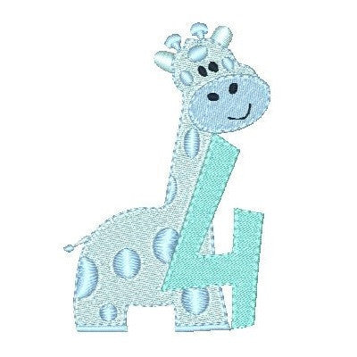 Baby giraffe machine embroidery design by rosiedayembroidery.com