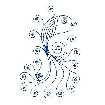 Exotic Fish - 2 - Embroidery Tree