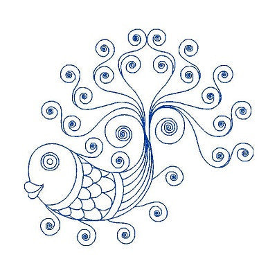 Exotic Fish -5 - Embroidery Tree