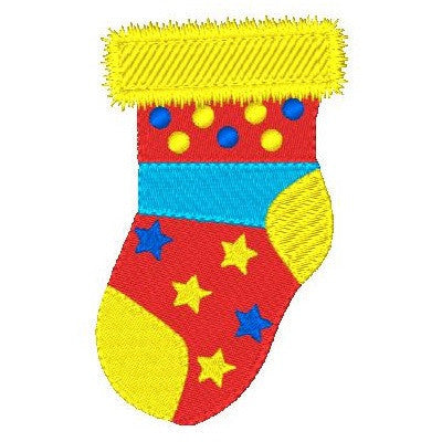 Christmas Stocking machine embroidery design by embroiderytree.com