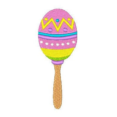 Maraca machine embroidery design by embroiderytree.com
