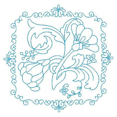 Les Fleurs Belle Biazze Quilt Blocks - 10 - Embroidery Tree
