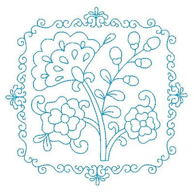 Les Fleurs Belle Biazze Quilt Blocks - 7 - Embroidery Tree