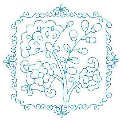 Les Fleurs Belle Biazze Quilt Blocks - 7 - Embroidery Tree
