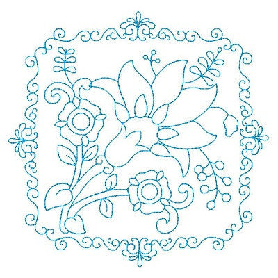 Les Fleurs Belle Biazze Quilt Blocks - 8 - Embroidery Tree