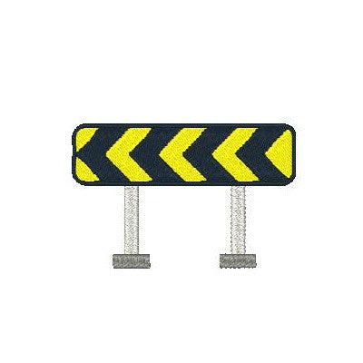 Road sign machine embroidery design by embroiderytree.com