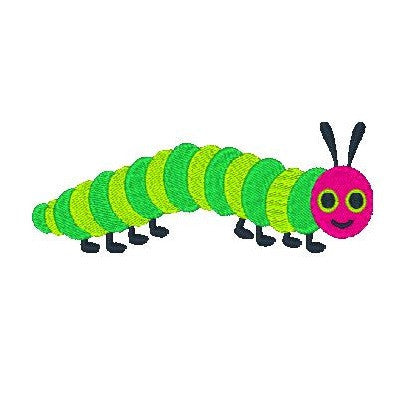 Caterpillar machine embroidery design by embroiderytree.com