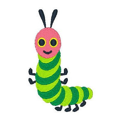 Very Happy Caterpillar - 4 - Embroidery Tree