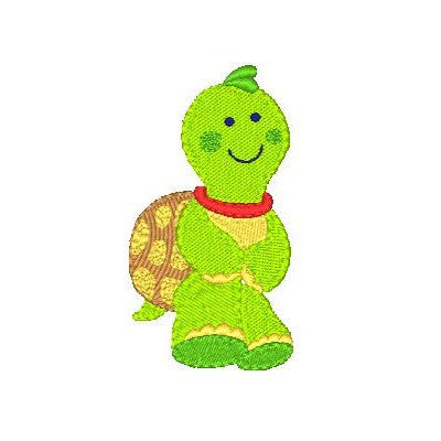 Baby turtle machine embroidery design by embroiderytree.com