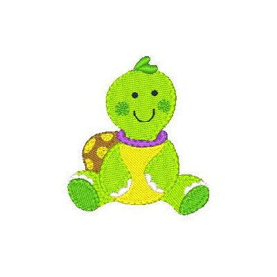 Baby turtle machine embroidery design by embroiderytree.com