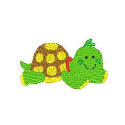 Baby turtle machine embroidery design by embroiderytree.com