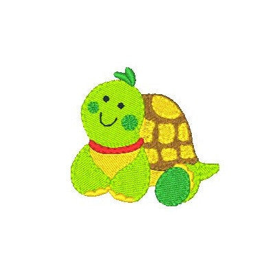 Baby turtle machine embroidery design by embroiderytree.com