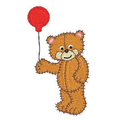 Old fashioned bear machine embroidery design by embroiderytree.com