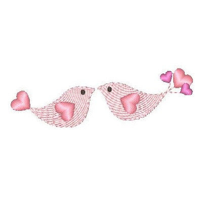 Love birds machine embroidery design by embroiderytree.com