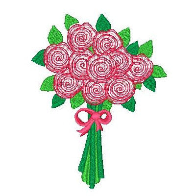 Floral machine embroidery design by embroiderytree.com