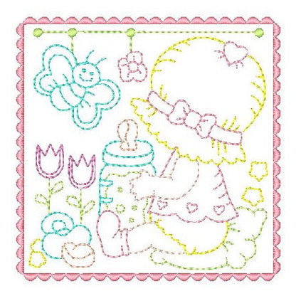 Sunbonnet Baby Blocks - Full Set - Embroidery Tree
 - 11