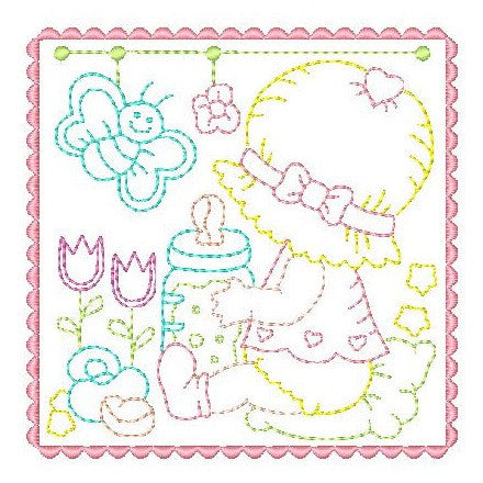 Sunbonnet Baby Blocks - 10 - Embroidery Tree