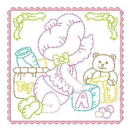 Sunbonnet Baby Blocks - 8 - Embroidery Tree
