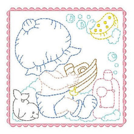 Sunbonnet Baby Blocks - 9 - Embroidery Tree