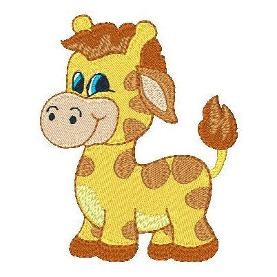 Baby giraffe machine embroidery design by rosiedayembroidery.com