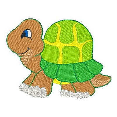 Baby turtle machine embroidery design by rosiedayembroidery.com