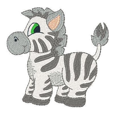 Baby zebra machine embroidery design by rosiedayembroidery.com