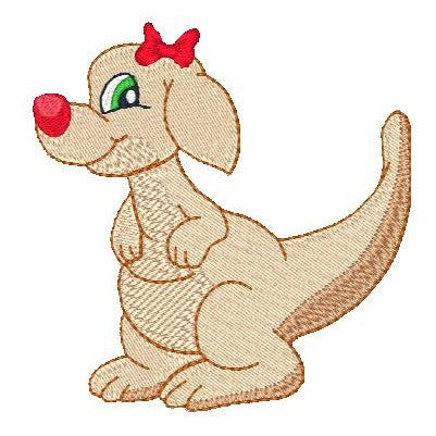 Baby kangaroo machine embroidery design by rosiedayembroidery.com