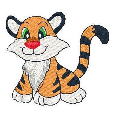 Baby tiger machine embroidery design by rosiedayembroidery.com