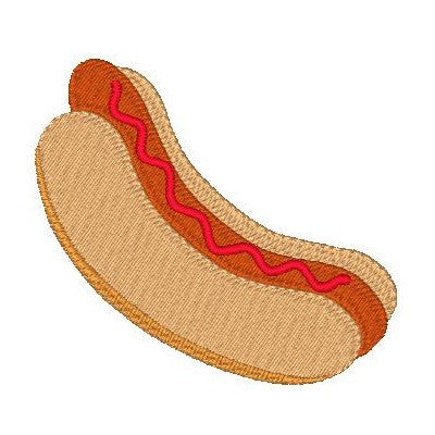 Hotdog machine embroidery design by rosiedayembroidery.com